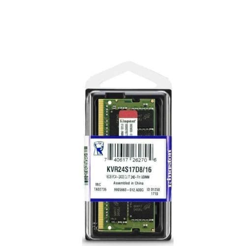 Memoria 16gb P/ Notebook Kingston Ddr4 2400mhz Kvr24s17d8/16