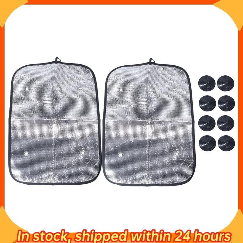 [hobbes1] 2 Pcs RV Porta Janela Sombra Capa 15.7 x 23.6 Polegadas De Proteção Solar De Camada Dupla Para Trailer De Viag