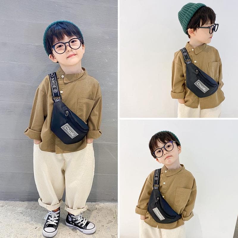 Versão coreana bolsa infantil bebê Mini bolsa Diagonal de desenho animado bolsa de peito de menino fofa simples moda bol
