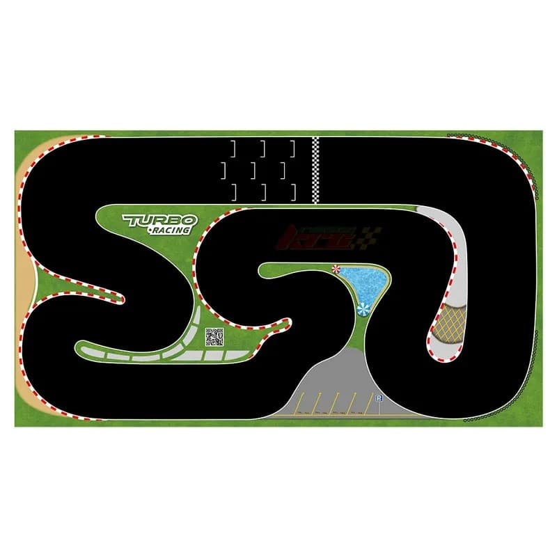 50x95cm 160x90cm 120x80cm 180x80CM Portátil Turbo Corrida Tapete De Borracha 1 : 76 RC Mini Carro Pista Acessório Para M