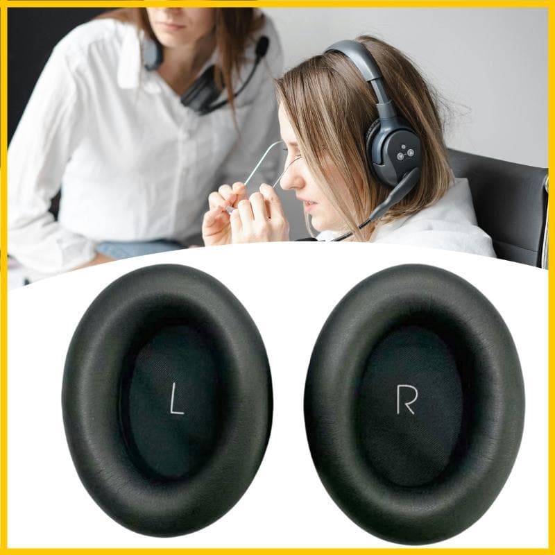 1 Par Almofadas Ouvido Couro Proteico Para Fones