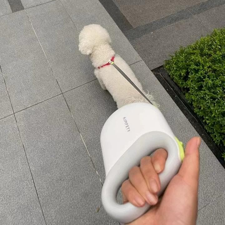 Trela retrátil para cães de estimação, 5m, coleira automática para caminhada, reflexiva, pequena, média, portátil