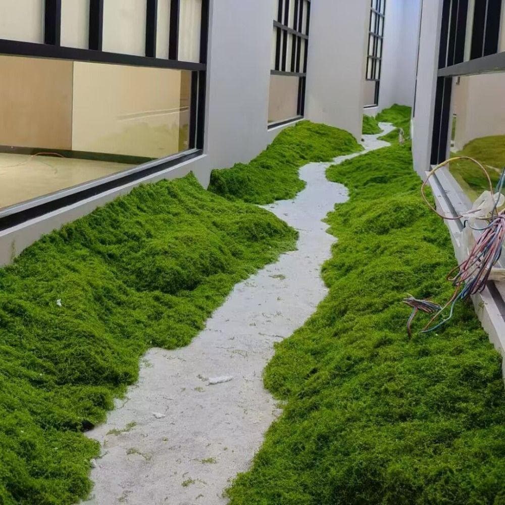 Tapete De Grama Artificial  , DIY Sem Regar Gramado De Musgo Falso , Almofada Realista Durável