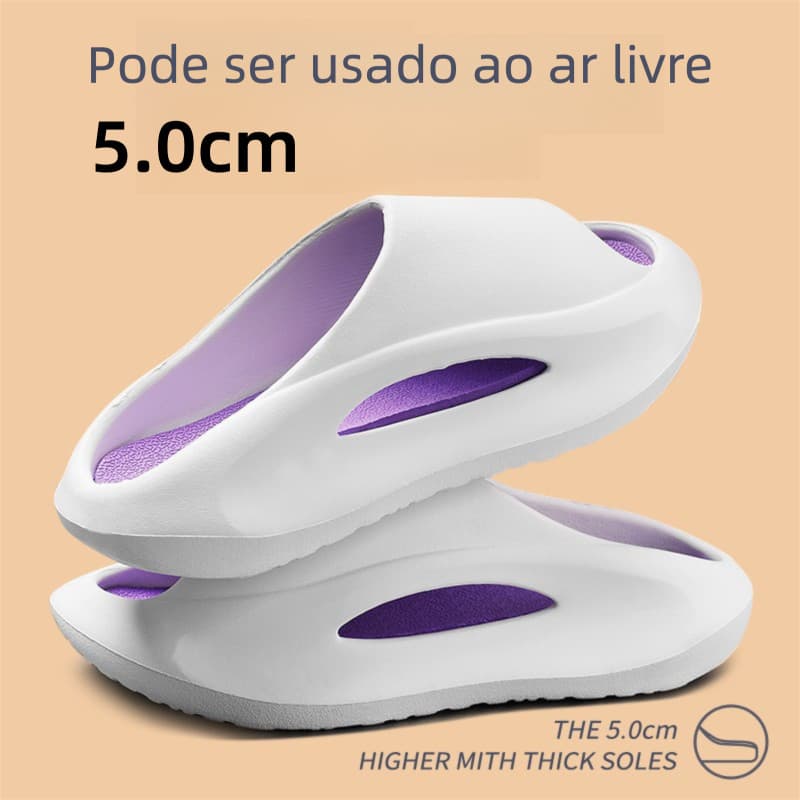 Papete Sandália plataforma casal antiderrapante dois em um, leve para casa e uso externo no verão 🩴