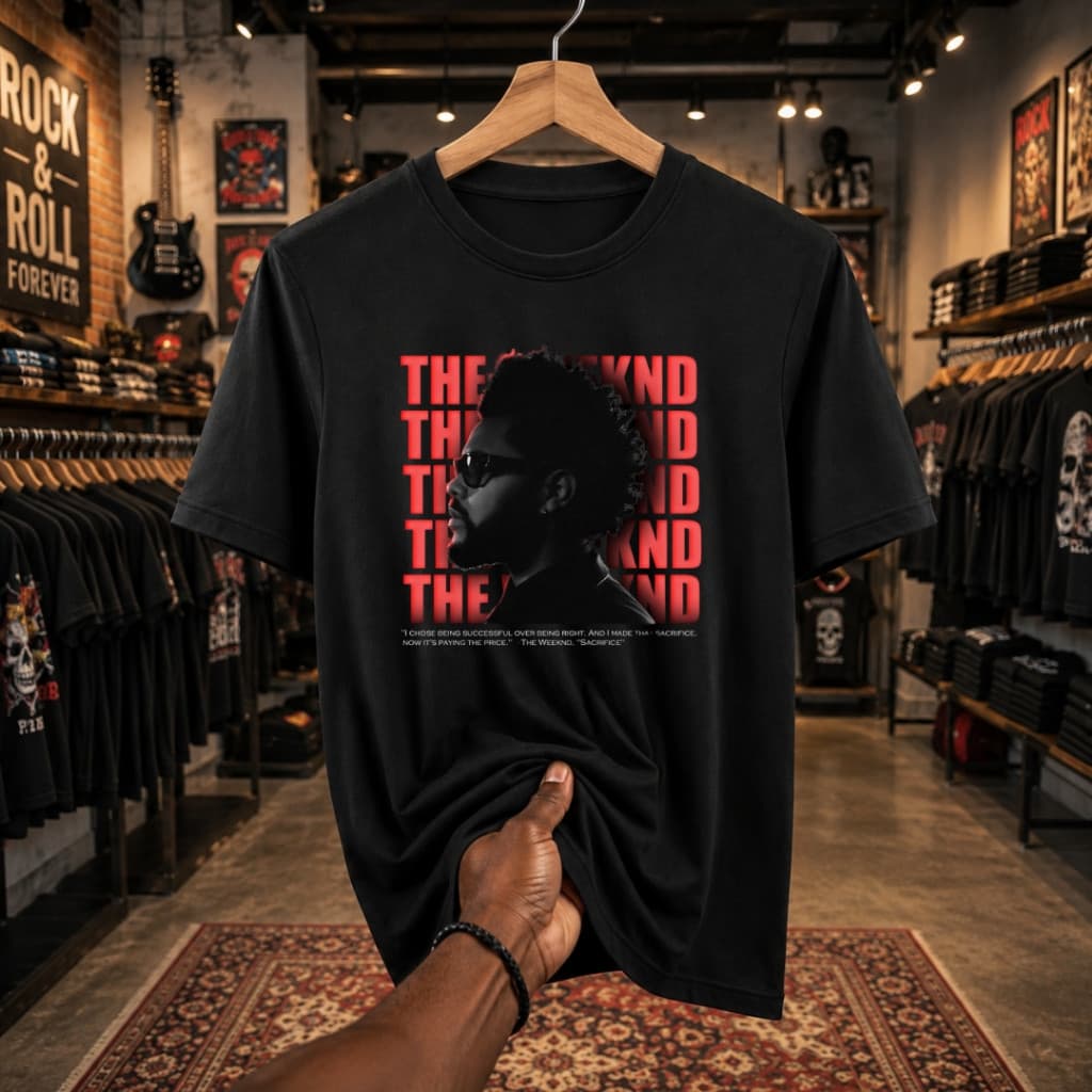 Camiseta Streetwear Básica 100% Algodão Premium 30.1 Camisa Abel Makkonen The Weeknd