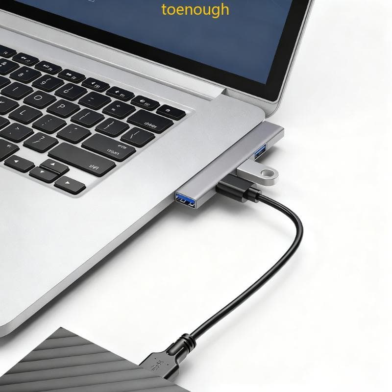 Toe 4Port Alumínio USB Hubs 5Gbps Velocidade Ângulo 90 Graus Design Metal Habitação
