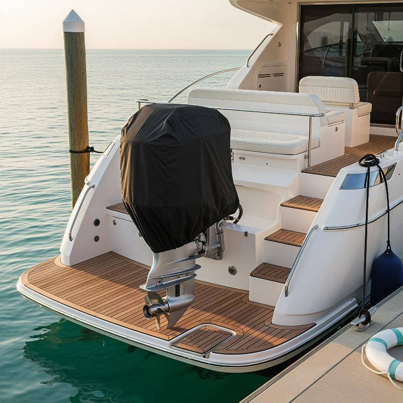 BH-TOY Capa Impermeável Para Motor De Popa 210D Tecido À Prova De Rasgos 15-250HP Protetor De Com Cobertura Total Barco