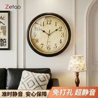 Estilo nórdico casa sala de estar sala de jantar quarto relógio de parede decoração americana silencioso relógio de quar