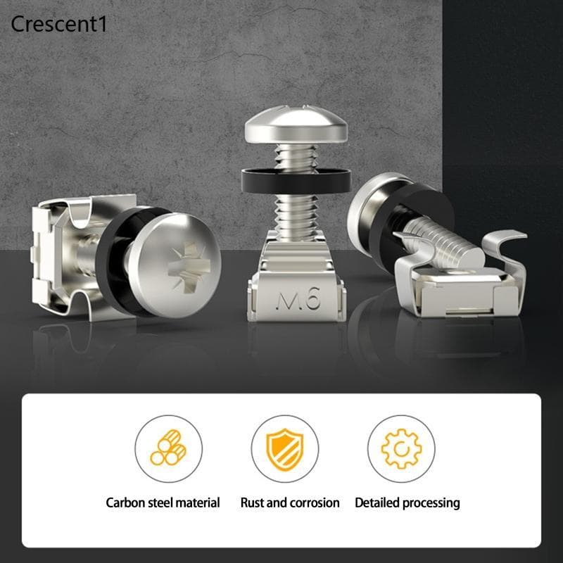 Crescent1 M6 Porcas Gaiola E Parafusos Montagem Para Hardware Rack Gabinete Servidor 12 16mm