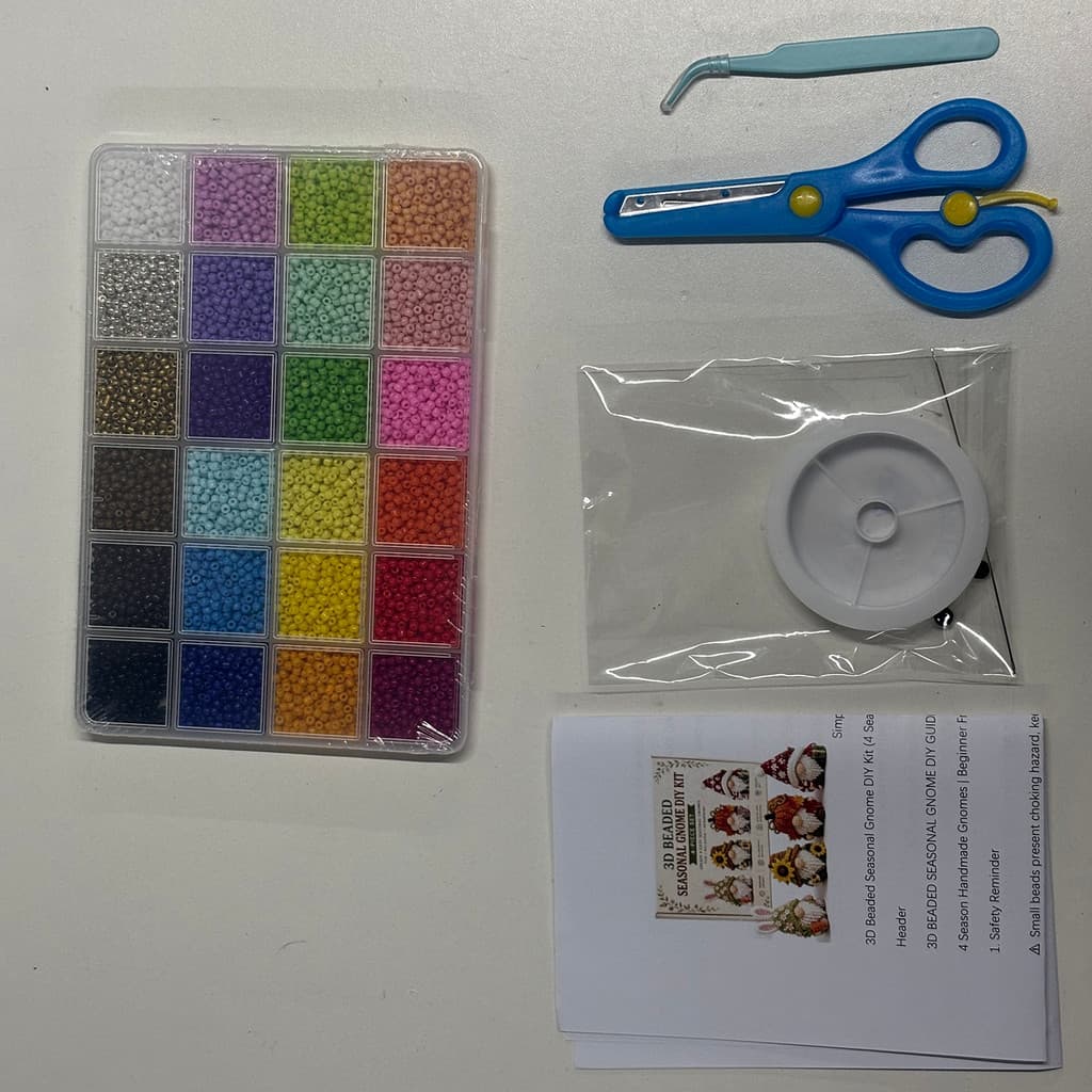 Conjunto De Bordado De Contas De Gnomo 3D DIY Acessórios Completos Artesanato Com Miçangas Fofo [covdes.br]