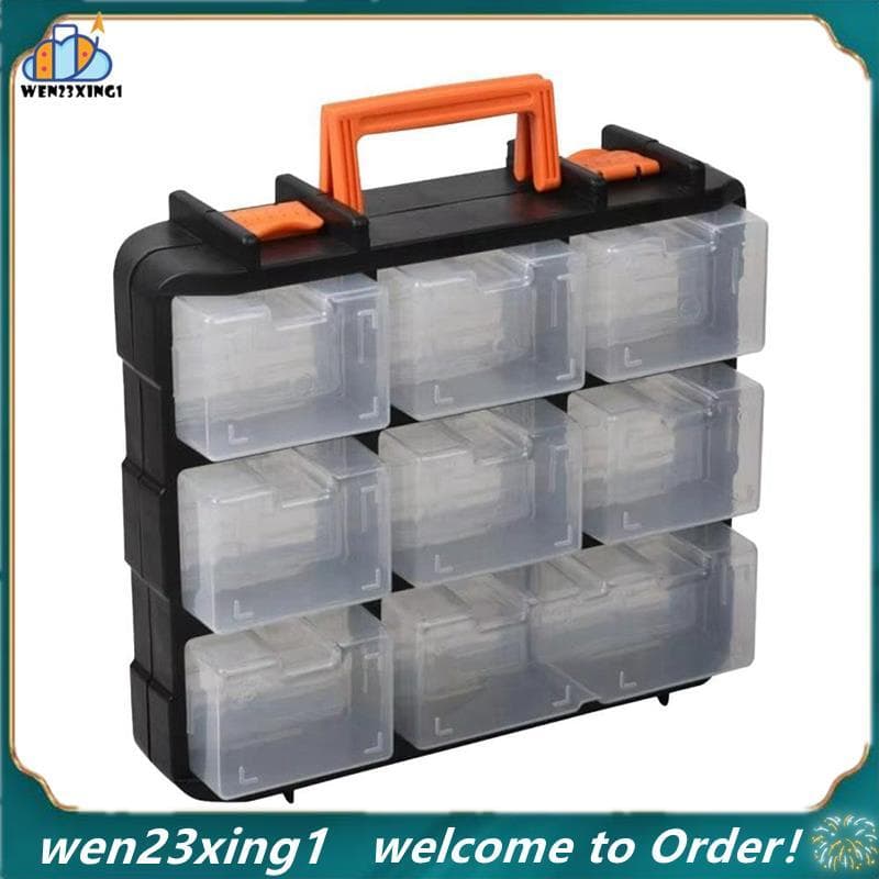 [Wen-Shop] Caixa Organizadora De Ferramentas Removível De 16 Compartimentos , Ideal Para Parafusos , Porcas , E Itens Pe