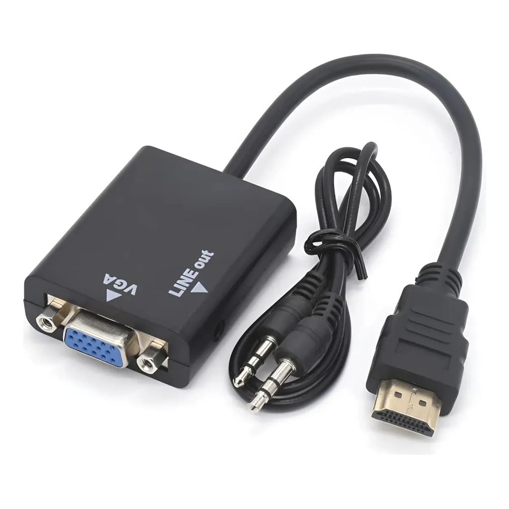 Cabo Conversor Hdmi P/ Vga Full Hd 1080p Alta Performance