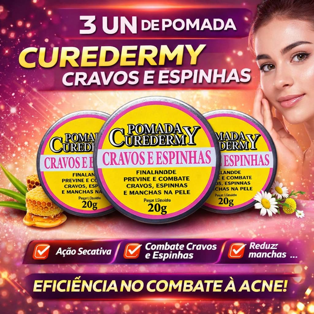 3 UN Pomada Curador Cravos & Espinhas - 20g