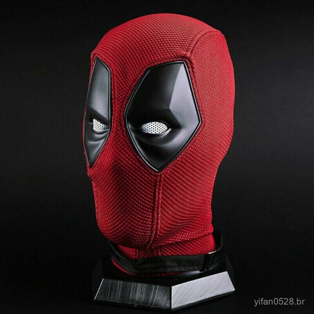 Cosplay Máscara Facial Completa De Alta Qualidade Deadpool Halloween Perspectiva Do Capuz De Malha Respirável