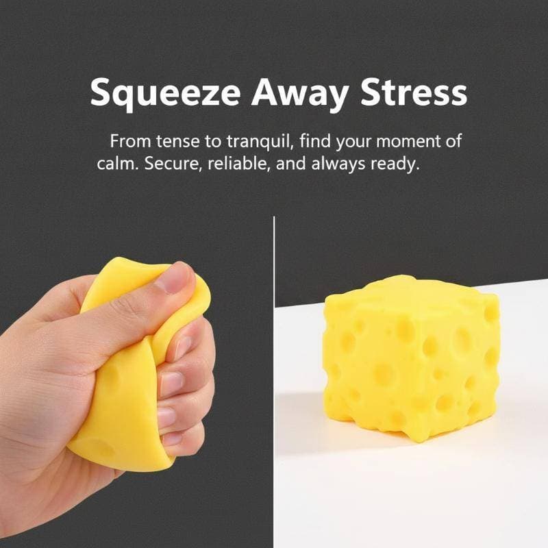 JTFF Queijo Squeeze Vent Ball 5cm Recuperação Lenta Soft Fidget Stress Relief Toy Para Adultos Ansiedade Alívio Festa Fa