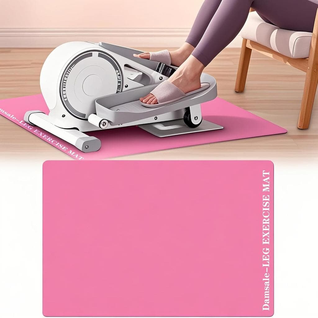 6mm Thick Non-Slip Exercise Mat - Protects Hardwood Floors 2X Better Than 3mm Mats, Noise-Reducing Equipment Pad for Ell