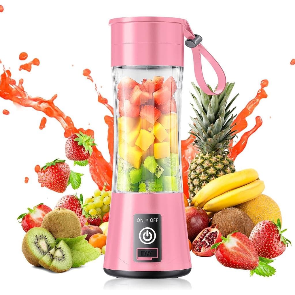Mini Liquidificador Sem Fio para Fazer Smoothies e Shakes - Liquidificador Portátil com Copo de Viagem de 380ML Livre de