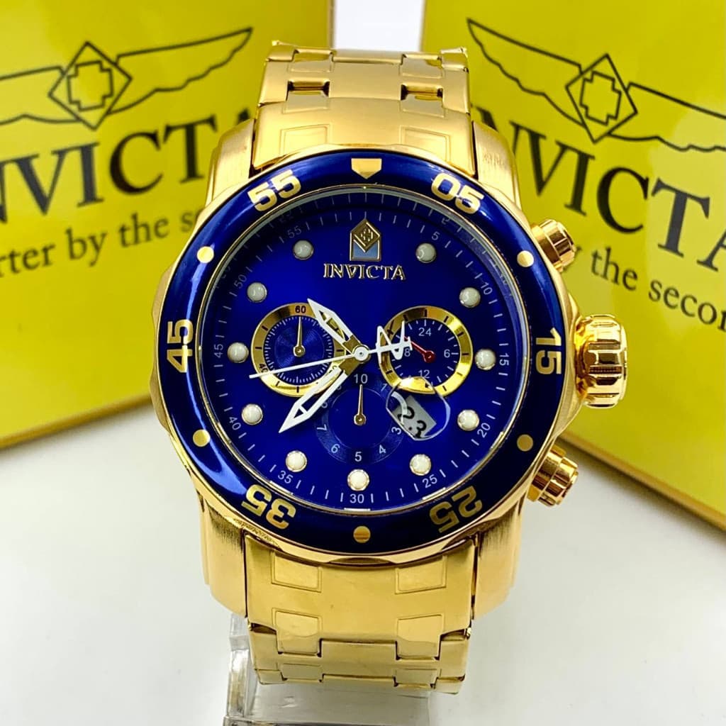 Relógio Invicta Pro Diver Masculino Folheado a Ouro Com Caixa Vem te presentear.