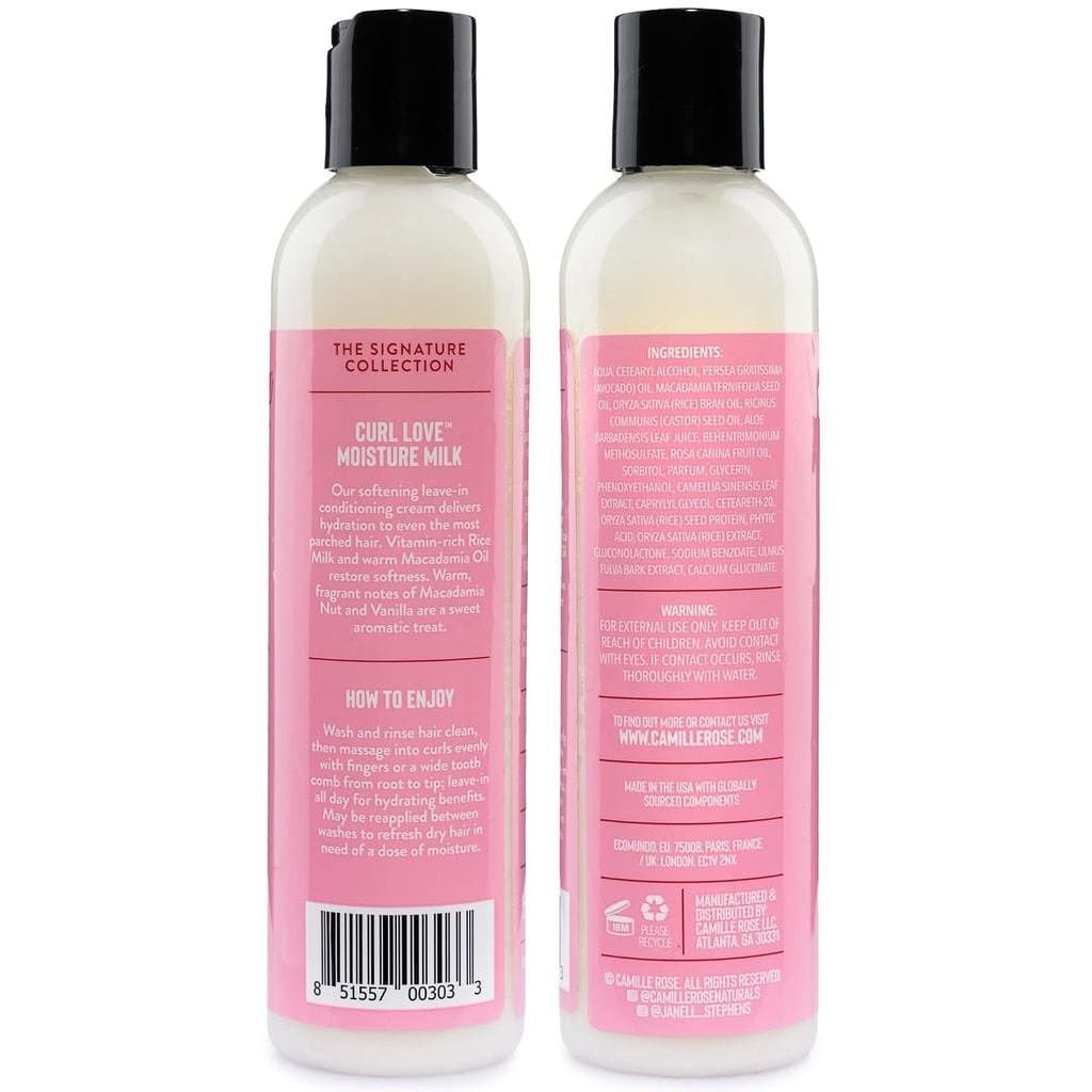 Condicionador sem Enxágue CamilleRose, Leite Hidratante CurlLove – Hidratação para Cabelos Cacheados, Desembaraçante, Co