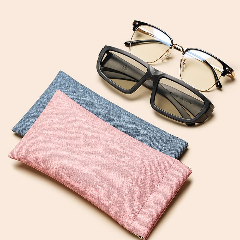 Saco de óculos feminino High-End óculos de sol caixa de armazenamento simples portátil estilhaços fechamento automático