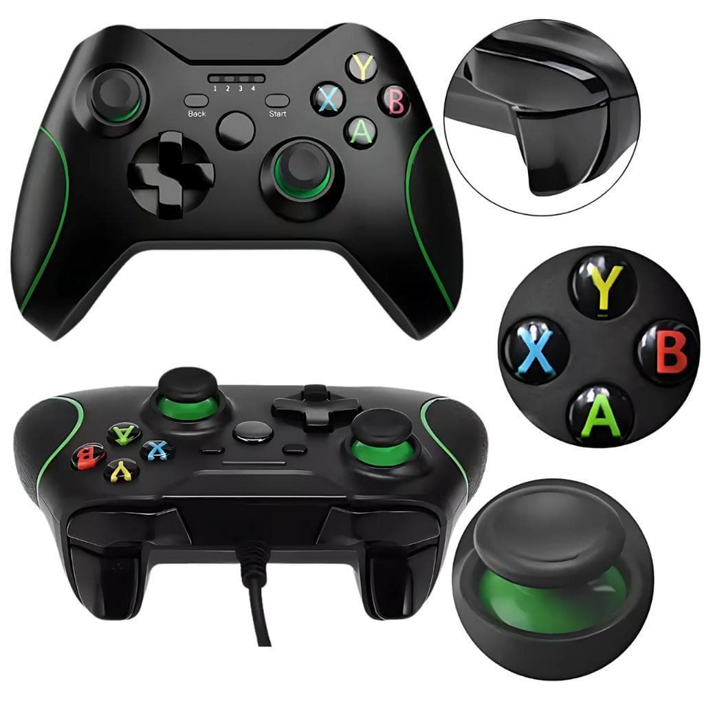 Controle Compativel  One Com Fio USB PC Series S Manete Joystick Gamer Controller Alta Precisão