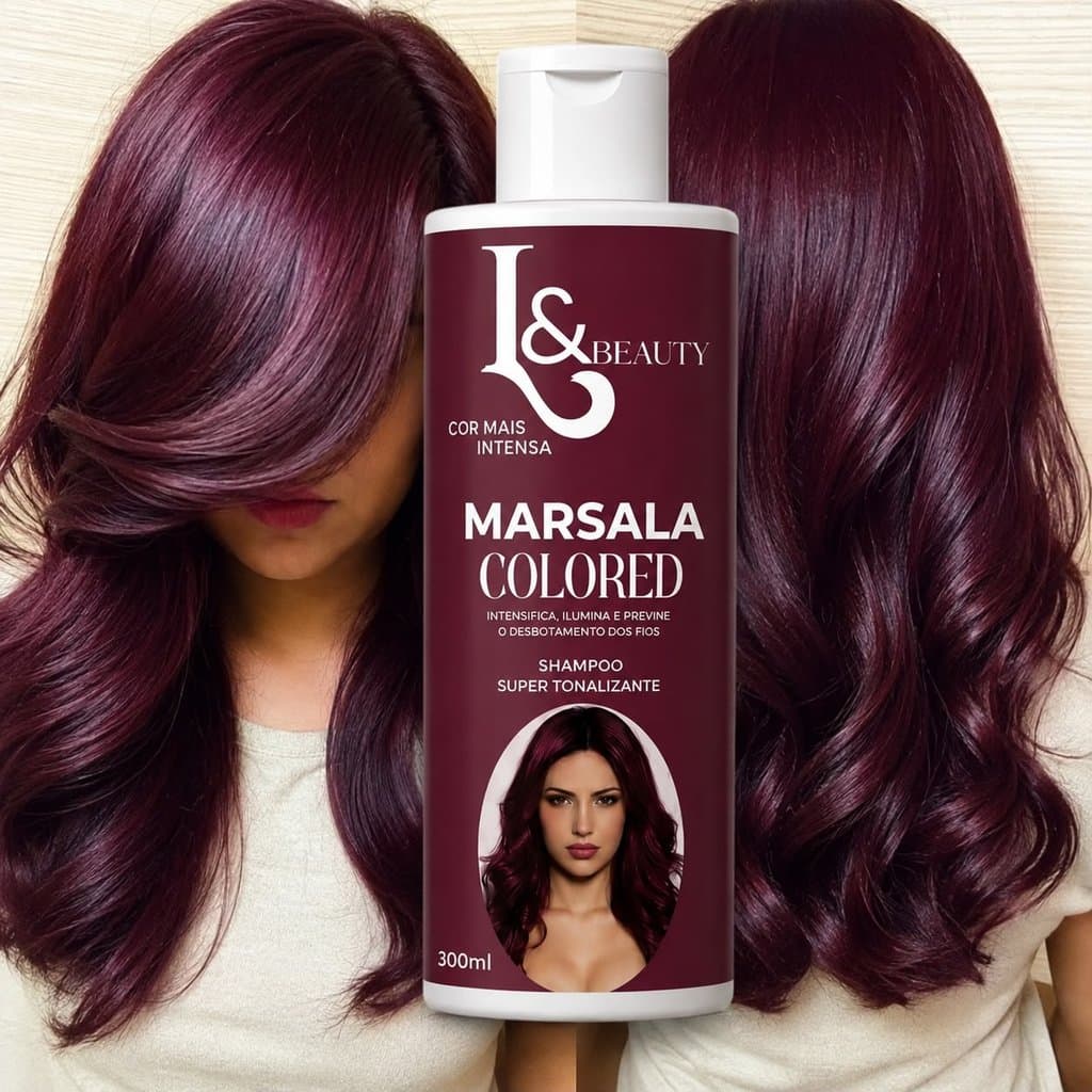 Shampoo Tonalizante Matizador Marsala 300ml - L&BEAUTY