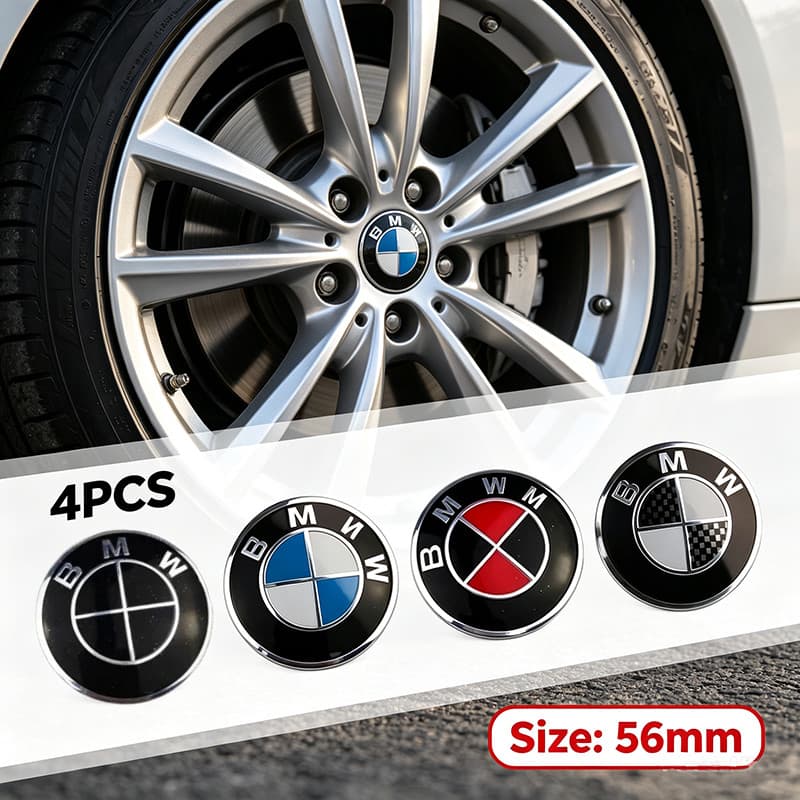 Adesivo De Tampa Do Cubo Central Pneu De Carro 56mm Para BMW E39 E46 E90 E60 F10 F11 Z4 X1 X3 X5 X7 F20 F30 F34 F01 G20