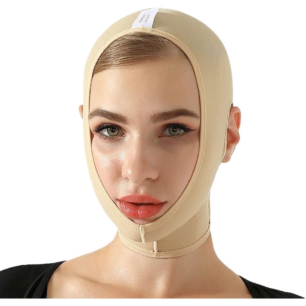 Após Lipossucção: Manga de Compressão para Pescoço e Queixo para Mulheres - Tonificação Facial, Tonificação das Bochecha