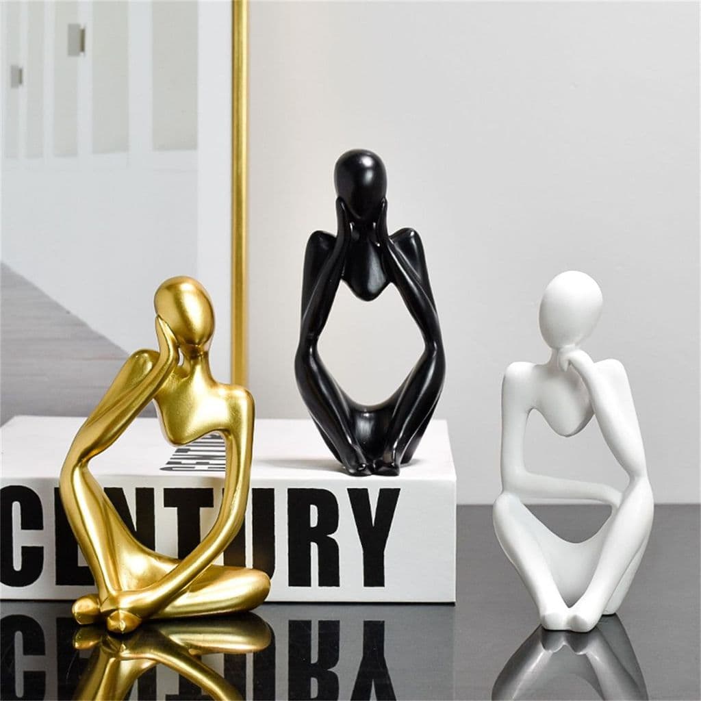2026 Novo estilo tamanho grande luz moderna luxo abstrato personagem ornamentos simples sala de estar modelo sala acessó