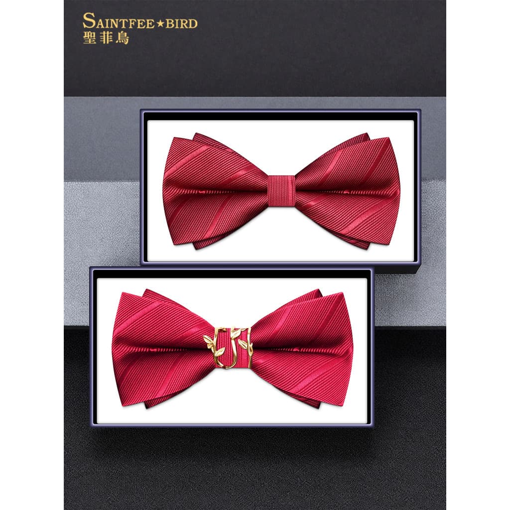 Gravata borboleta casamento masculino noivo terno de casamento camisa High-End laço vermelho terno Formal padrinhos irmã