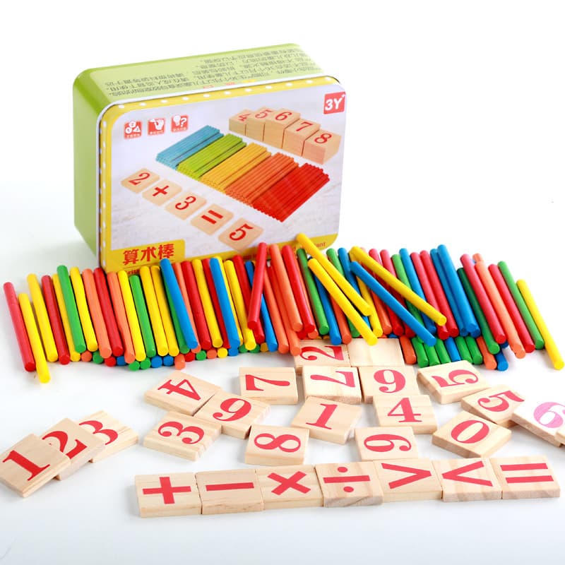 Vara aritmética crianças contando vara montessori matemática 3-6 anos de idade montessori auxiliares de ensino estudante