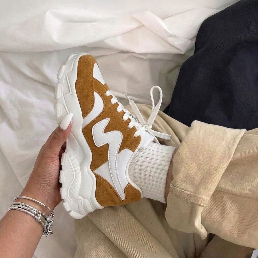 Sapato Tenis Feminino Plataforma Tratorado Sola Alta Novo Modelo Promoção