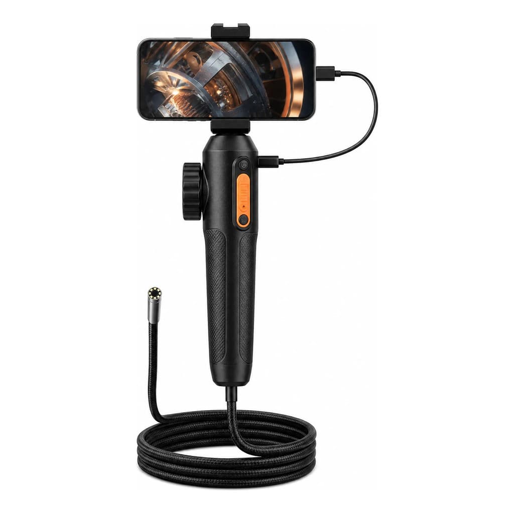 Camera Endoscopica Industrial 360 Graus 8mm Cabo 1m Ip67