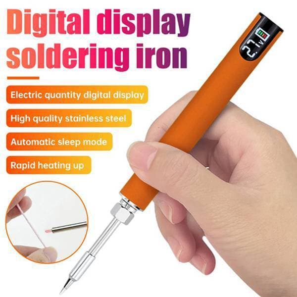 1 conjunto Cor: Roxo Material: Metal Ferro de solda elétrico USB prático Ferro de solda elétrico recarregável Ajustável