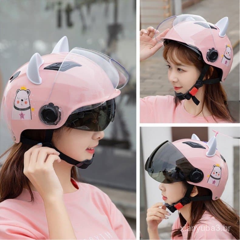 Capacete de segurança adulto e estiloso para carro elétrico, capacete feminino, capacete masculino para motocicleta, cap