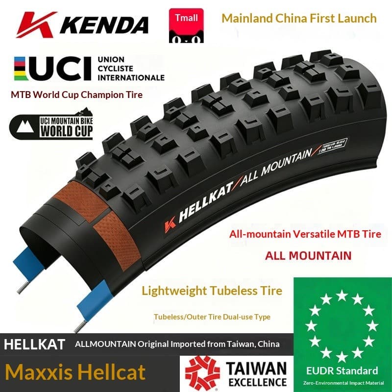 Taiwan-Made KENDA Mountain Bike TR Vácuo 80/87/92/97cm 2.4/2.6 Pneu de bicicleta TLR resistente a perfurações