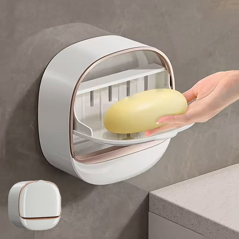 Luxo Fixado Na Parede Suporte De Sabão À Prova Dwaterproof Água Saboneteira Caixa Armazenamento Com Drenagem Caso Do Ban
