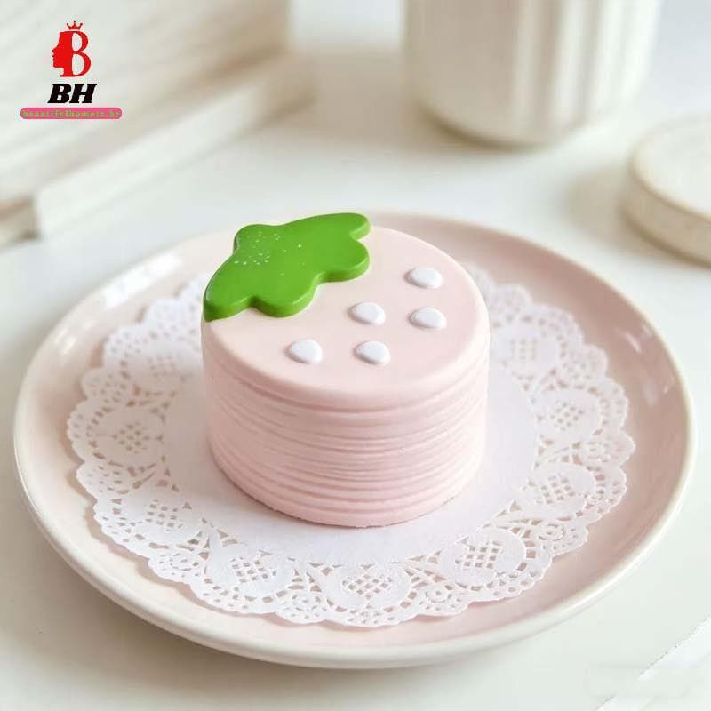 BH-Toy Bolo De Mousse De Morango Brinquedo De Aumento Lento Durável Alívio Do Estresse Espremer Para Crianças Presente D