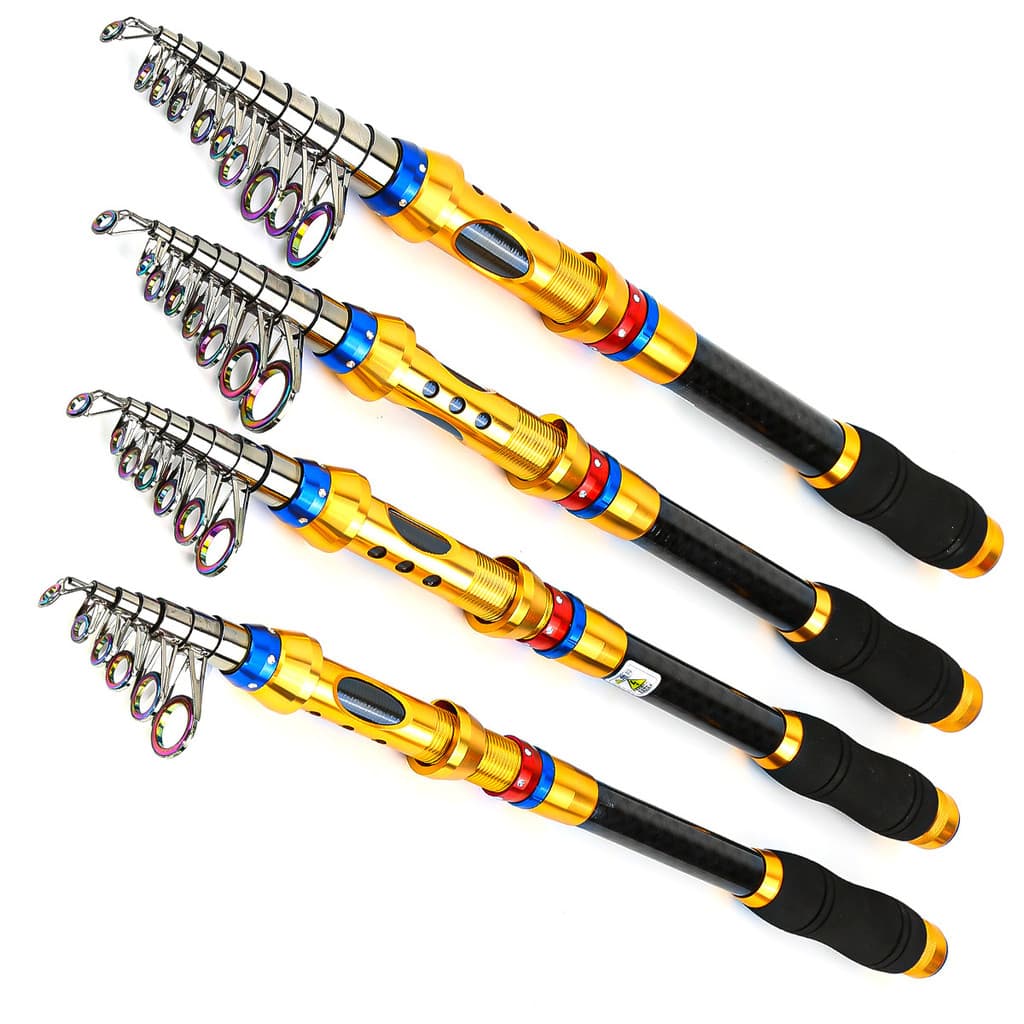 Vara de pesca retrátil de fibra de carbono 2.4m-3.6m para viagens Vara de pesca marítima fundida longa Vara de pesca Equ