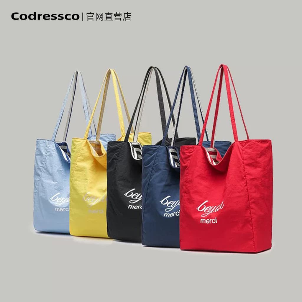 Bolsa de lona dupla face vermelha estilo preguiçoso coreano bolsa de ombro de grande capacidade bolsa feminina estilo fe