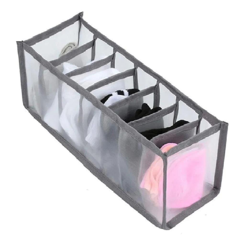 Organizador Roupa Íntima 7 Espaços Colmeia para Gaveta Multiuso Divisória de Roupas Cuecas Calcinhas Meias Guarda Roupas