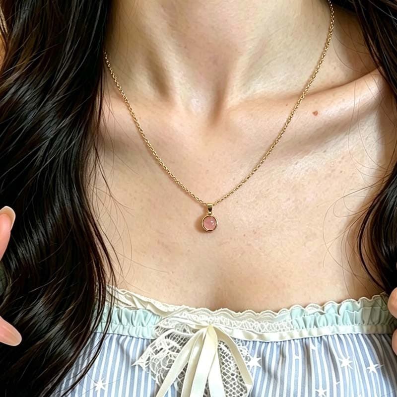 Colar Com Pingente Turquesa Vintage , De Cartão Feminino