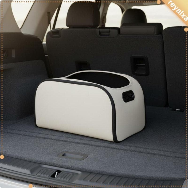 [Reyalxa] Caixa Organizadora De Porta-Malas , Sensação De Luxo , De Armazenamento De Carro , Bolsos De Malha Lateral , A