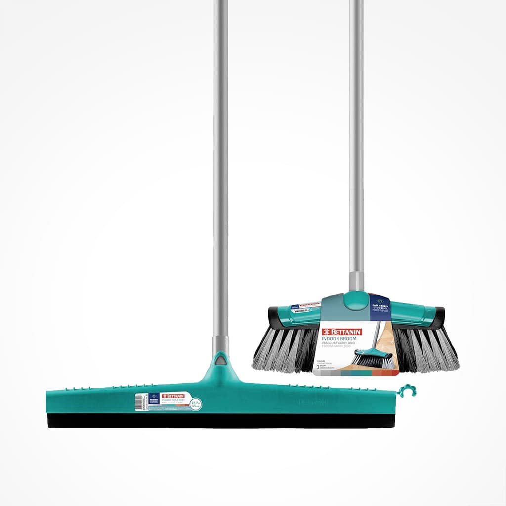 Kit Limpeza Casa Vassoura Varry 1000 e Rodo Maxima Aderencia Bettanin