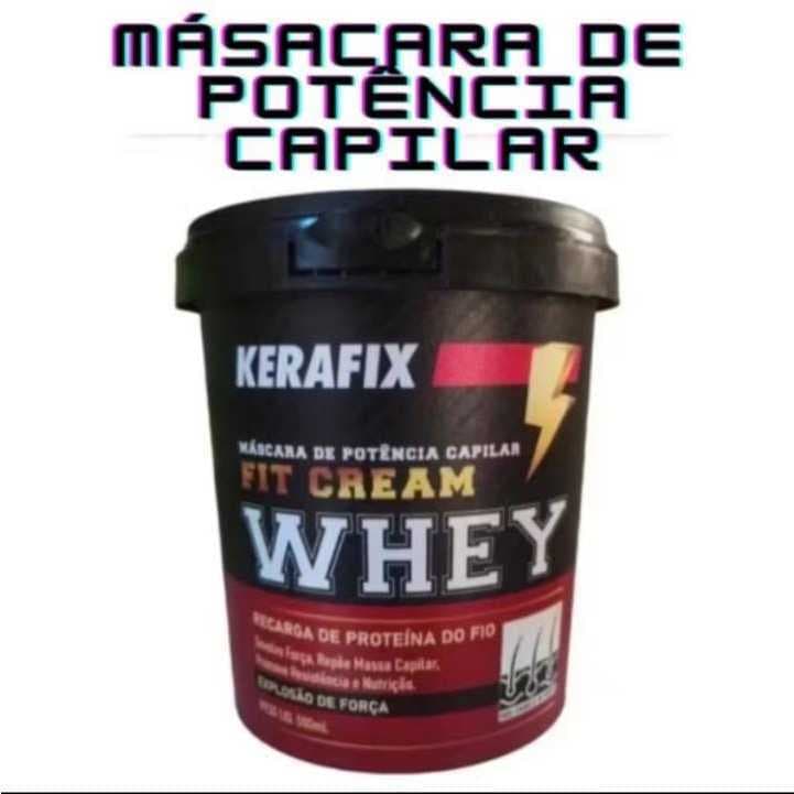 Máscara Capilar Whey Kerafix 500g – Força, Nutrição e Brilho Imediato