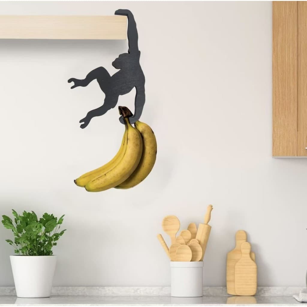 Suporte para Banana "Monkey Hanger" - Ganchos Multiuso para Pendurar