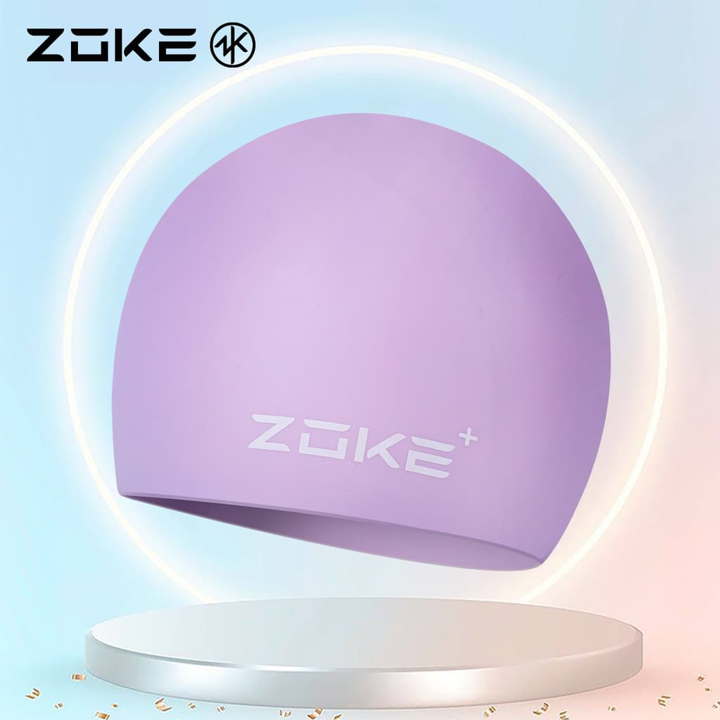 Zhuke touca de natação de Silicone novo estilo senhoras não estrangulam a cabeça Extra grande impermeável antiderrapante
