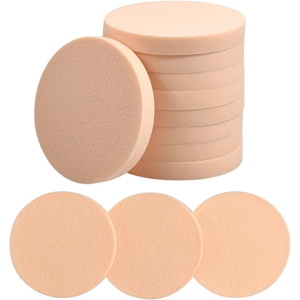 Jinlaili 12 Esponjas de Maquiagem para o Rosto, Esponja Redonda para Base Líquida, Conjunto de Esponjas para Pintura Fac