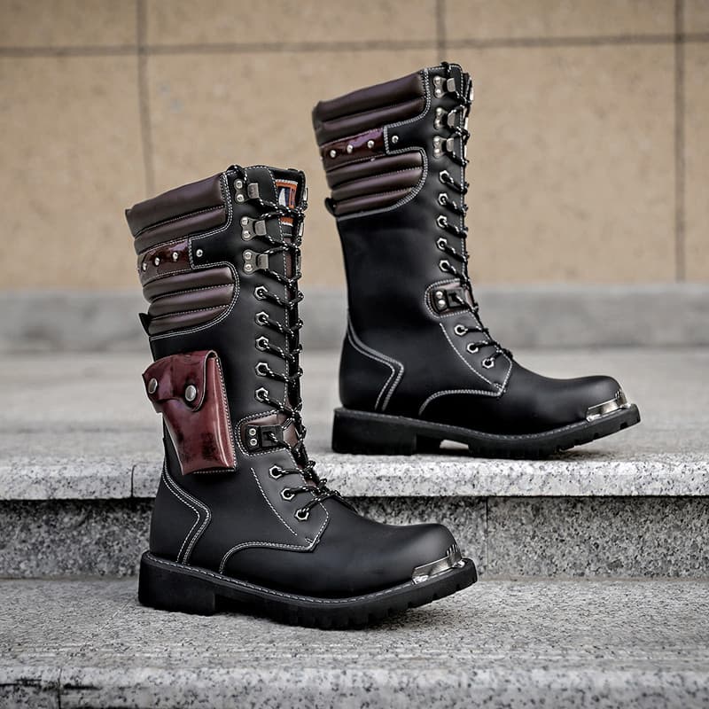 Botas de equitação da motocicleta tubo longo Retro botas mongol botas de equitação arte Martin botas nova bota de Cowboy