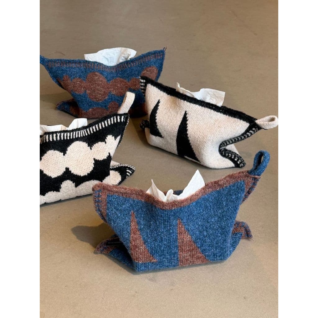 Retro malha geométrica saco de tecido sala estar jantar decoração Medieval caixa papel armazenamento pode pendurar capa
